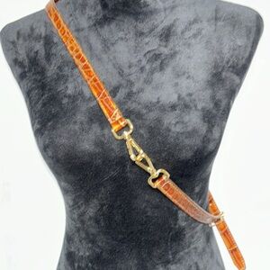 Michael Kors Brown Crocodile Replacement Adjustable Crossbody Strap